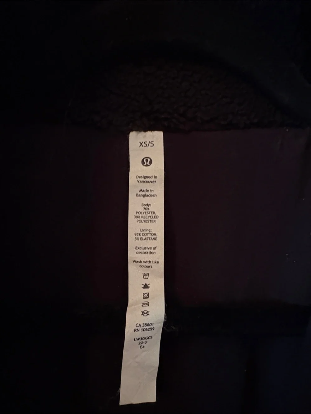 lululemon athletica Oversized Black Sherpa Half-Zip Pullover